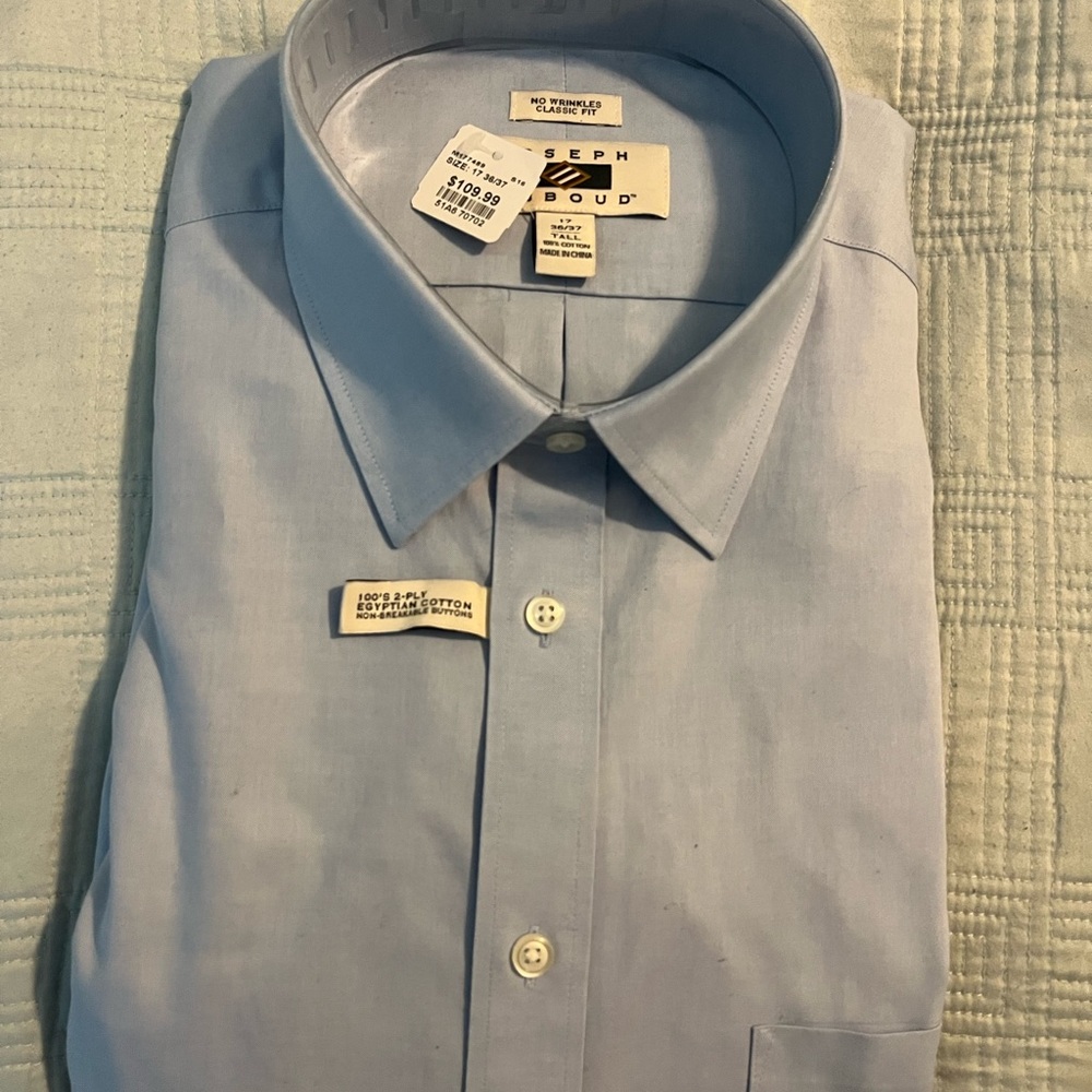 Joseph Abboud Men's Sky Blue Dress Shirt